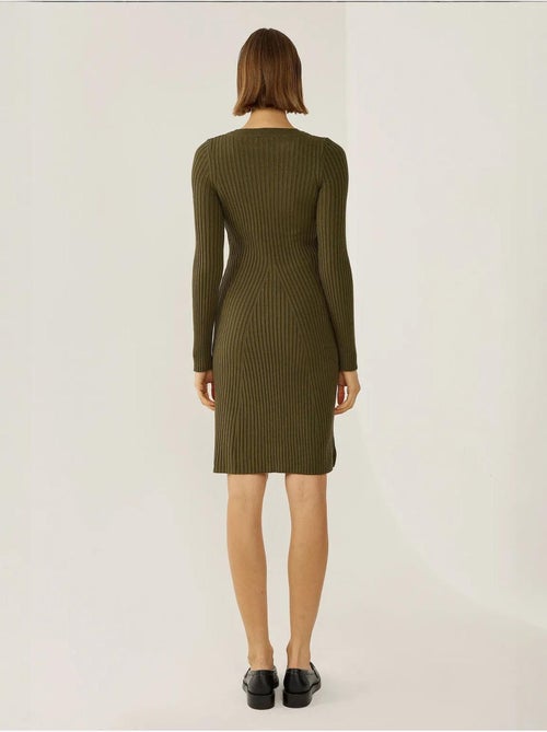 Robe en tricot à col rond - Kiabi