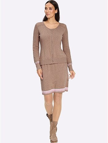 Robe en tricot aspect 2 en 1 tendance - taille standard - helline