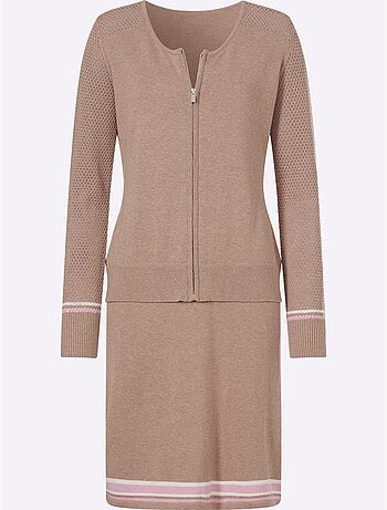 Robe en tricot aspect 2 en 1 tendance - taille standard - helline