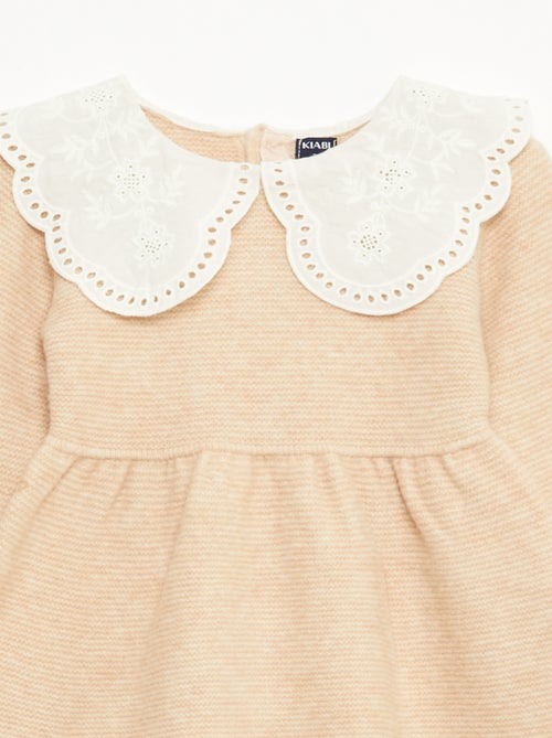 Robe en tricot avec col claudine - Kiabi