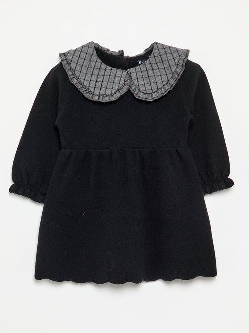 Robe en tricot avec col claudine - Kiabi Robe en tricot avec col claudine - Kiabi