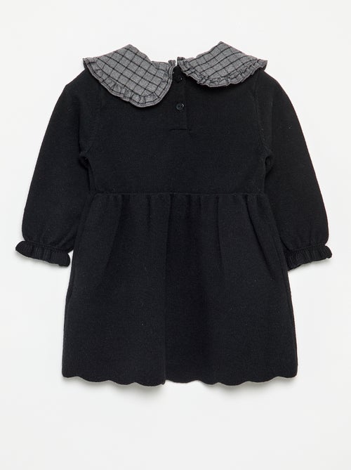 Robe en tricot avec col claudine - Kiabi Robe en tricot avec col claudine - Kiabi