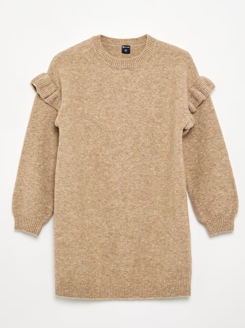 Robe en tricot avec épaules volantées - Kiabi Robe en tricot avec épaules volantées - Kiabi