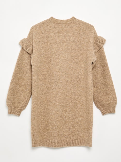 Robe en tricot avec épaules volantées - Kiabi Robe en tricot avec épaules volantées - Kiabi