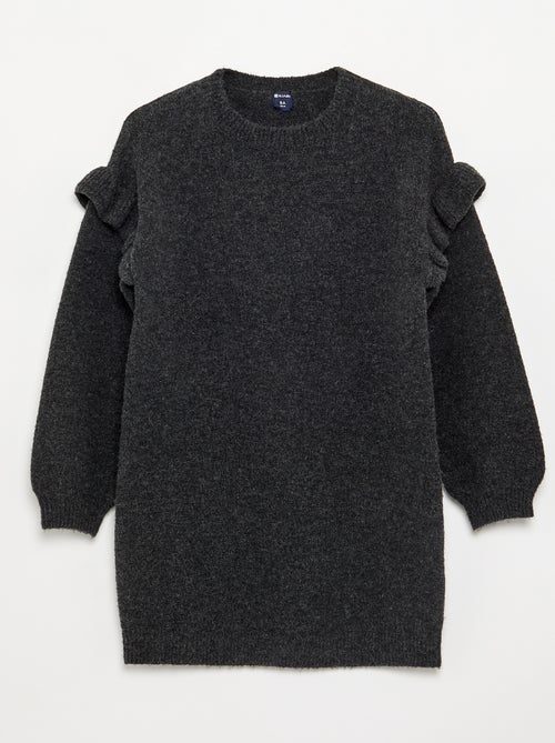 Robe en tricot avec épaules volantées - Kiabi Robe en tricot avec épaules volantées - Kiabi