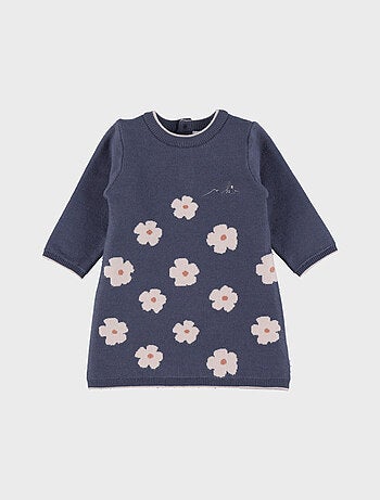 Robe en tricot avec fleurs en tricot Noukie's