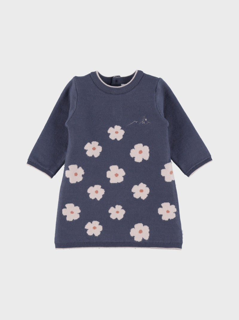 Robe en tricot avec fleurs en tricot Noukie's Bleu - Kiabi