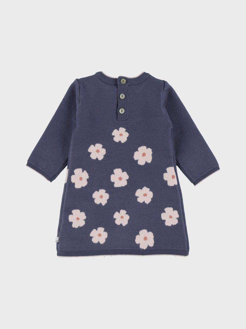 Robe en tricot avec fleurs en tricot Noukie's Bleu - Kiabi