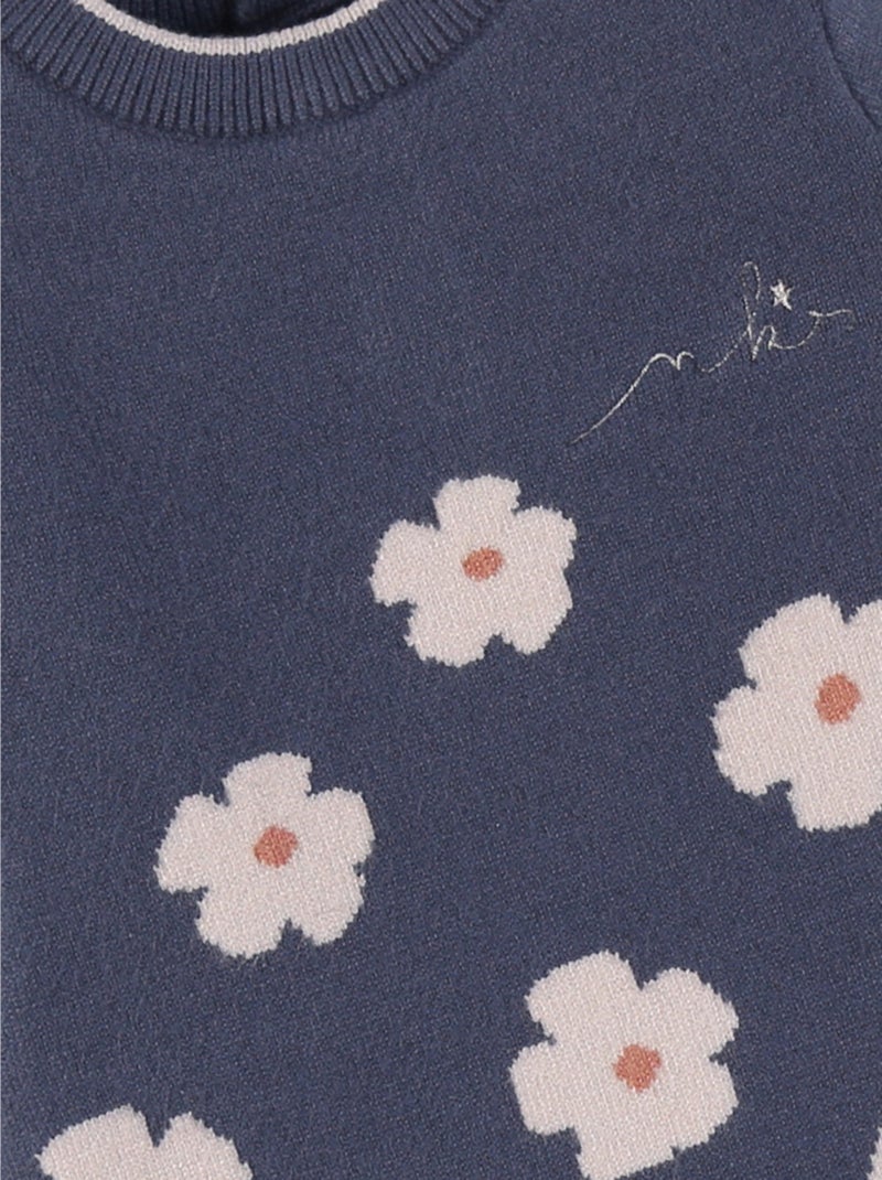 Robe en tricot avec fleurs en tricot Noukie's Bleu - Kiabi
