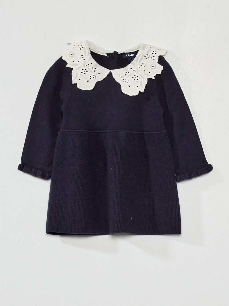 Robe en tricot Bleu - Kiabi
