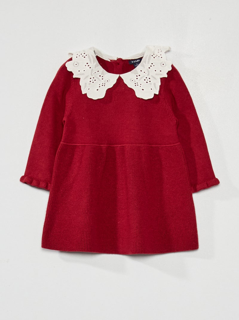 Robe en tricot Bordeaux - Kiabi