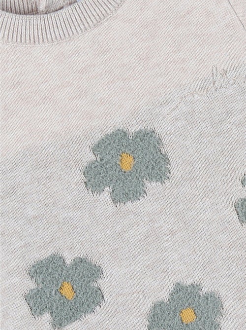 Robe en tricot clair avec motif floral Noukie's - Kiabi