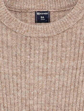Robe en tricot côtelé à manches longues
