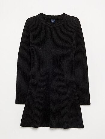 Robe en tricot côtelé à manches longues