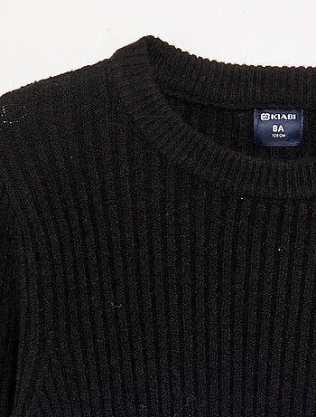 Robe en tricot côtelé à manches longues