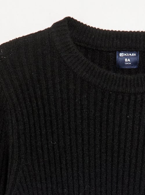 Robe en tricot côtelé à manches longues - Kiabi