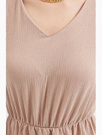 Robe en tricot fendue à col en v bdart