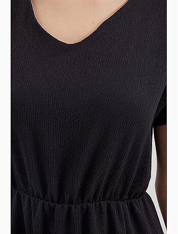 Robe en tricot fendue à col en v bdart