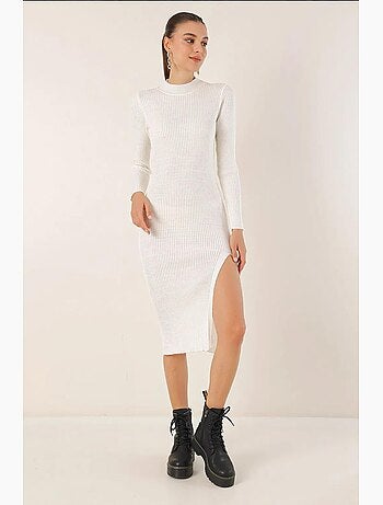 Robe en tricot fendue bdart