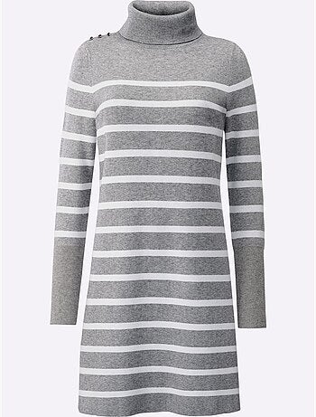 Robe en tricot jolies rayures - taille standard - helline