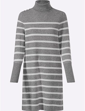 Robe en tricot jolies rayures - taille standard - helline