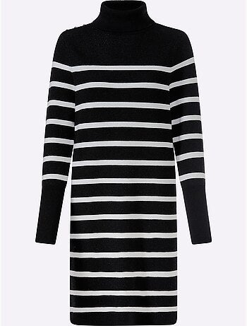Robe en tricot jolies rayures - taille standard - helline