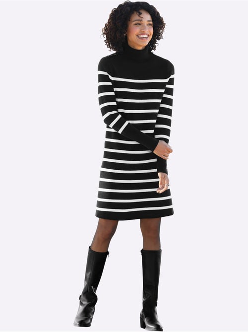 Robe en tricot jolies rayures - taille standard - helline - Kiabi Robe en tricot jolies rayures - taille standard - helline - Kiabi