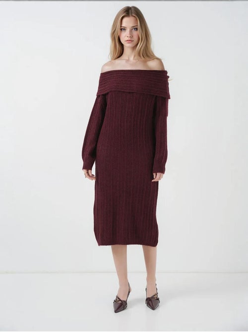 Robe en tricot surdimensionnée à épaules dénudées bdart - Kiabi