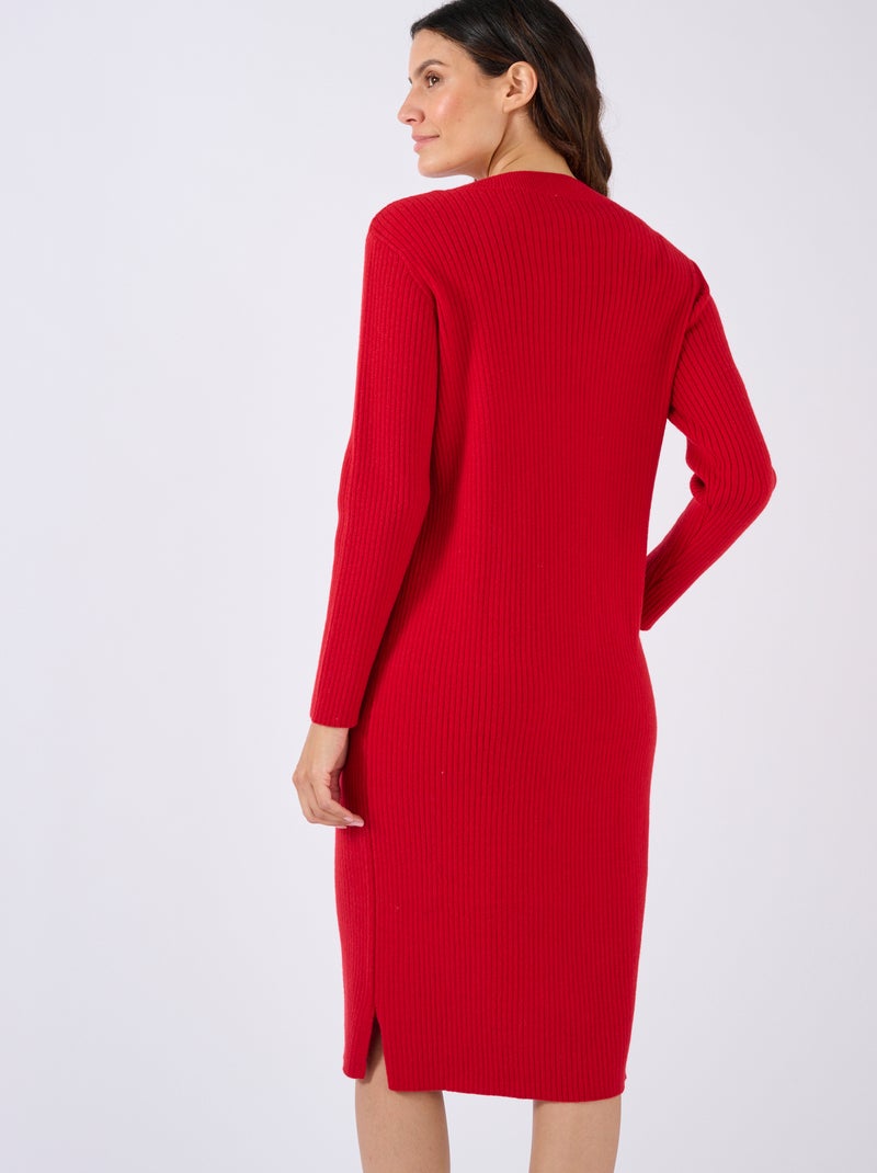 Robe en tricot Thermolactyl - Damart Rouge - Kiabi