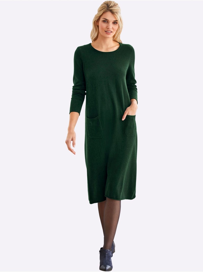 Robe en tricot tricot affinant - taille standard - helline Beige/Vert - Kiabi