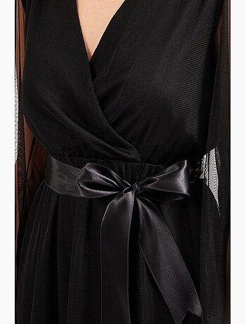 Robe en tulle à col cache-cœur bdart