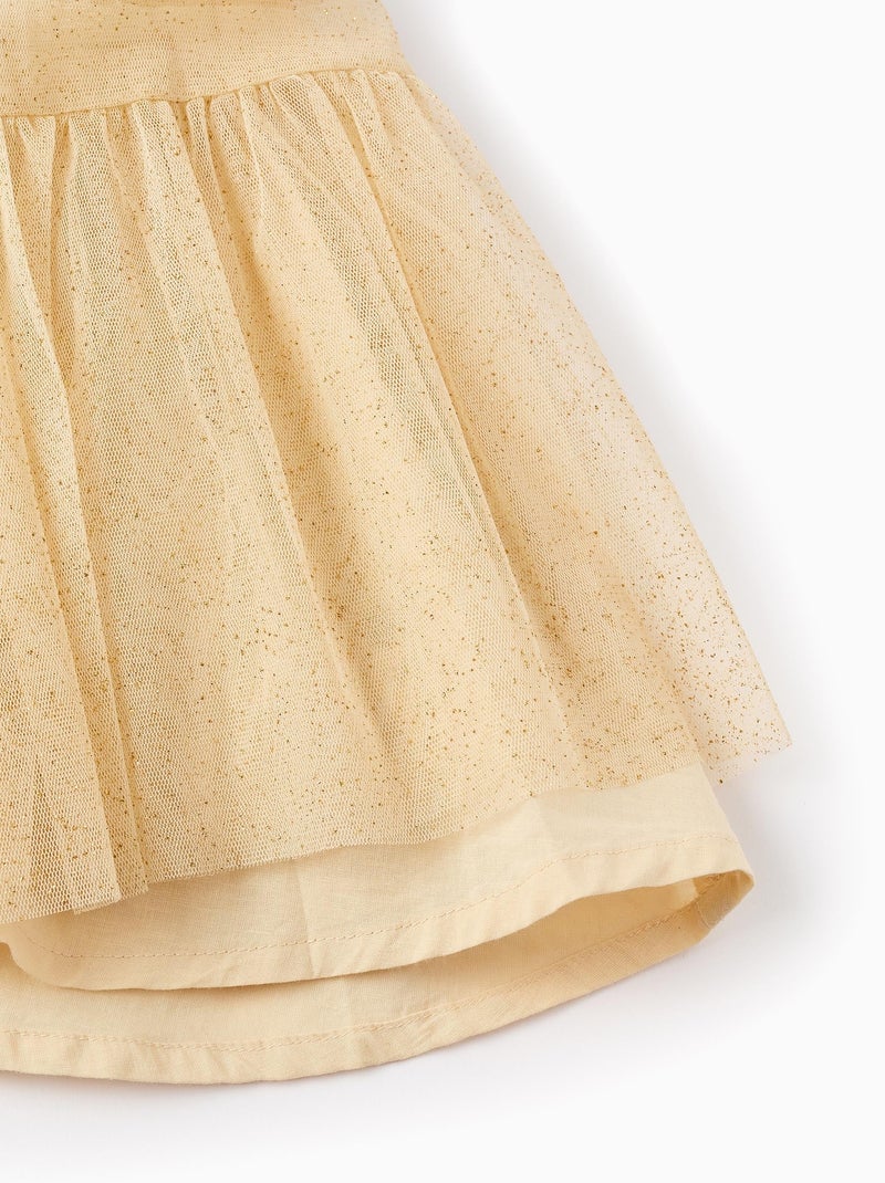 Robe en Tulle à Paillettes Beige clair - Kiabi