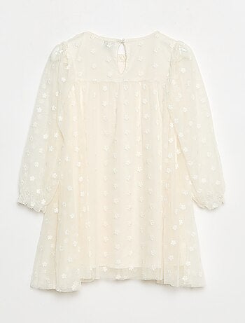 Robe en tulle avec broderies fleurs
