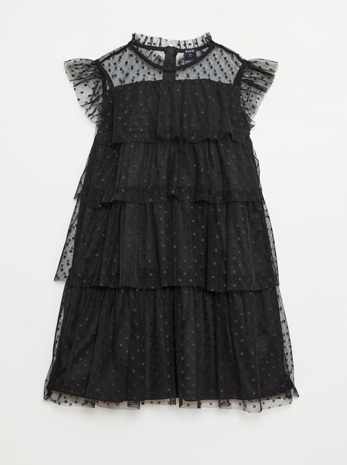 Robe en tulle avec volants et motif à pois 'Halloween' - Kiabi