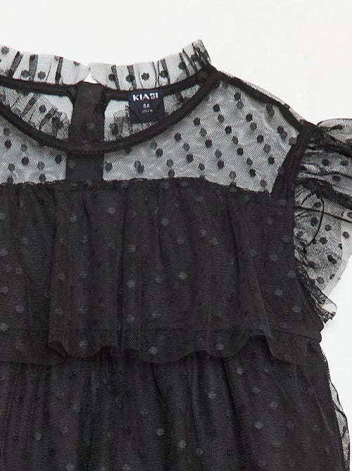 Robe en tulle avec volants et motif à pois 'Halloween' - Kiabi