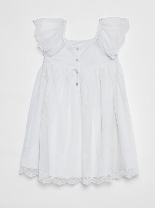 Robe en tulle brodée - Kiabi