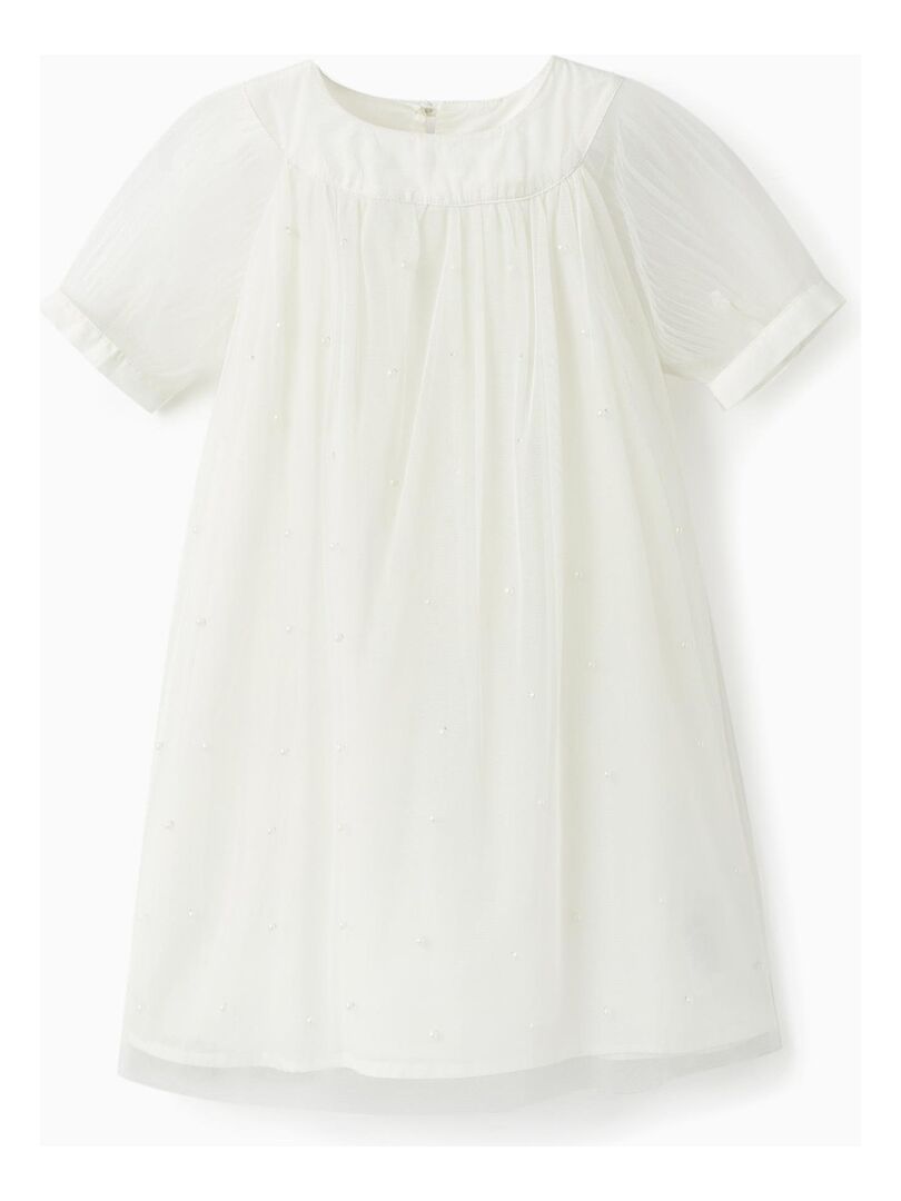Robe Princesse Elsa Reine Des Neiges - Tulle Manches Courtes - Pour Fille - Sans Accessoire