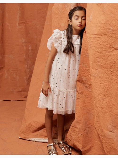 Robe en tulle sans manches avec volants et étoiles - Kiabi