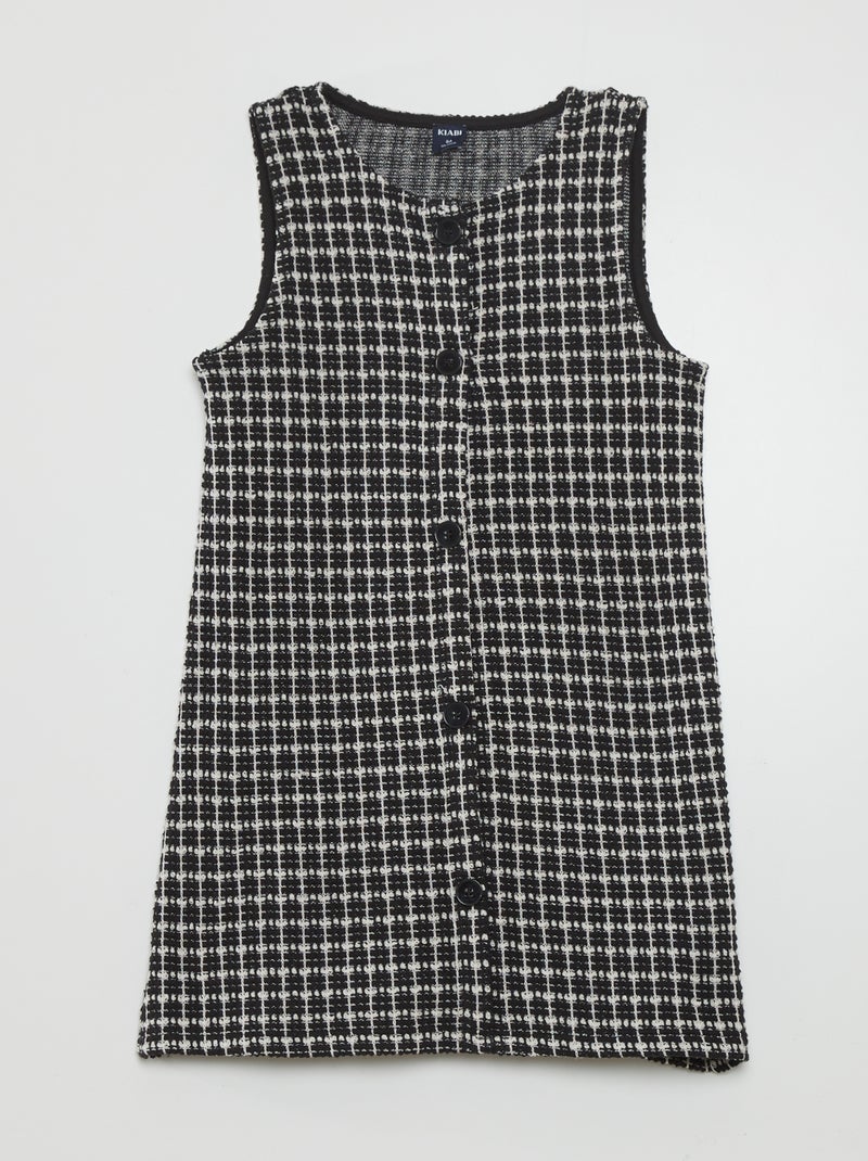 Robe en tweed Noir - Kiabi
