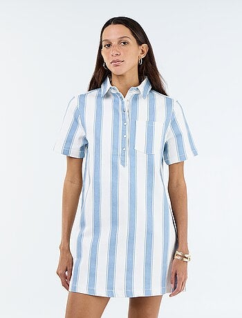 Robe en twill coupe courte