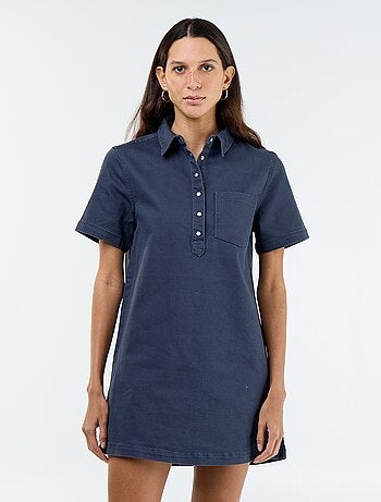 Robe en twill coupe courte