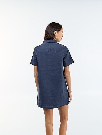 Robe en twill coupe courte