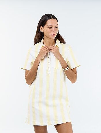Robe en twill coupe courte