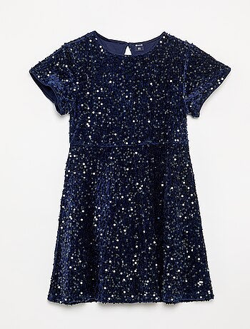 Robe en velours à sequins