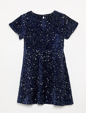 Robe en velours à sequins