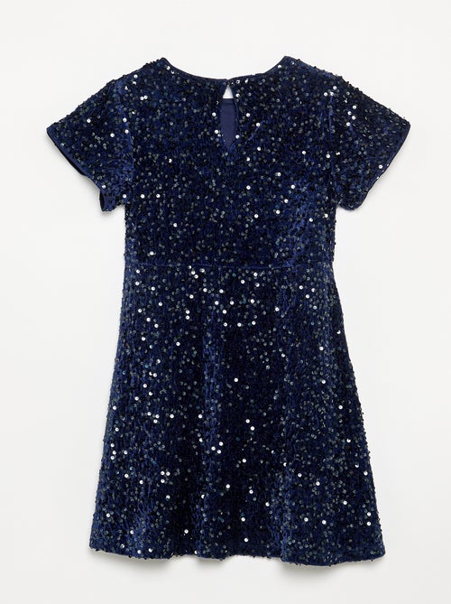 Robe en velours à sequins - Kiabi