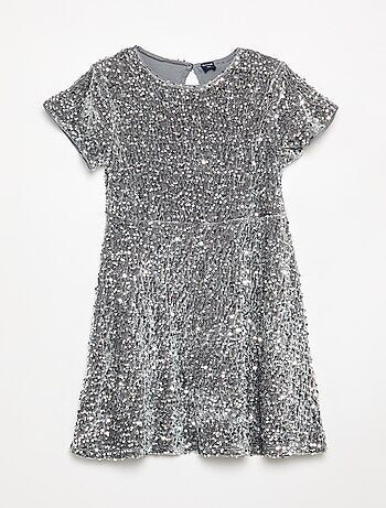 Robe en velours à sequins