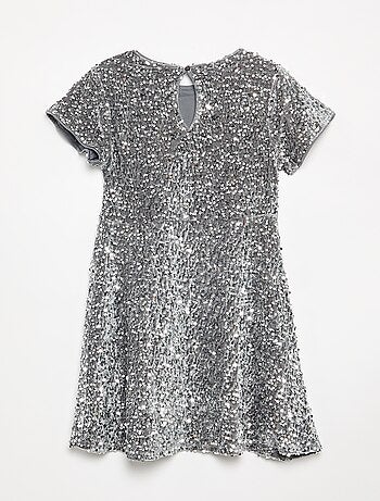 Robe en velours à sequins