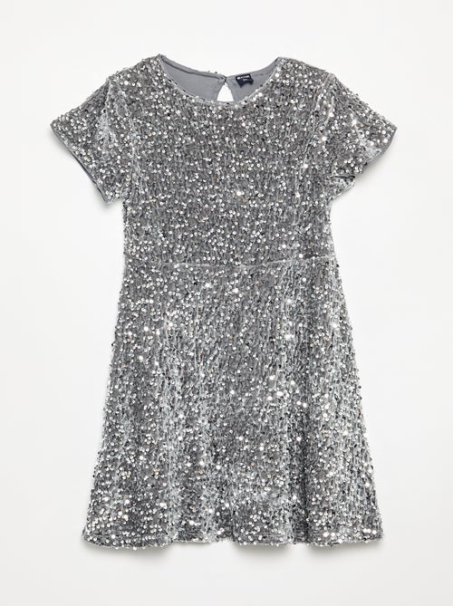 Robe en velours à sequins - Kiabi