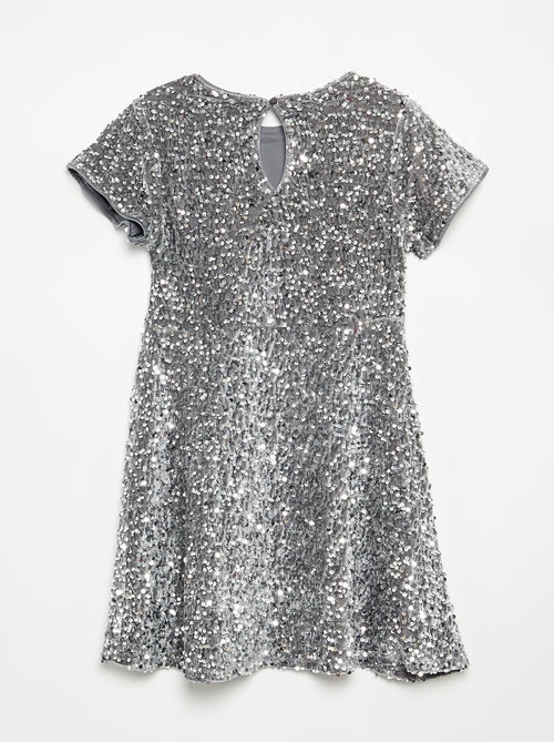 Robe en velours à sequins - Kiabi
